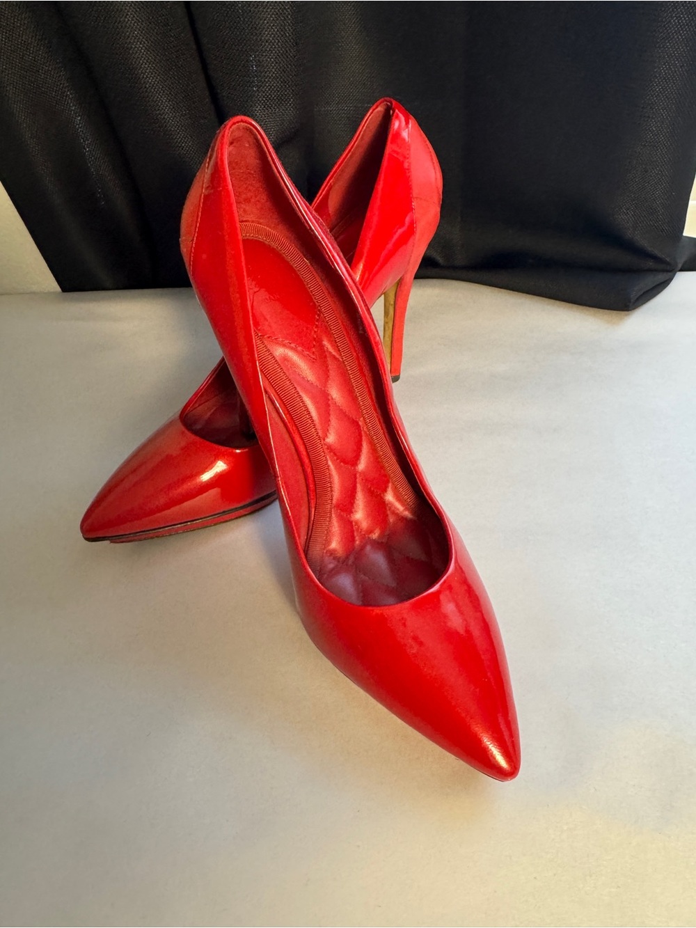 Brian Atwood Red Patent Pointed-Toe Stiletto Pumps